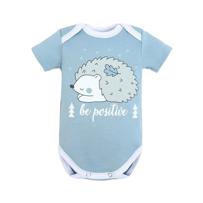 Боди детское Si baby 9662829, серо-голубой, 62