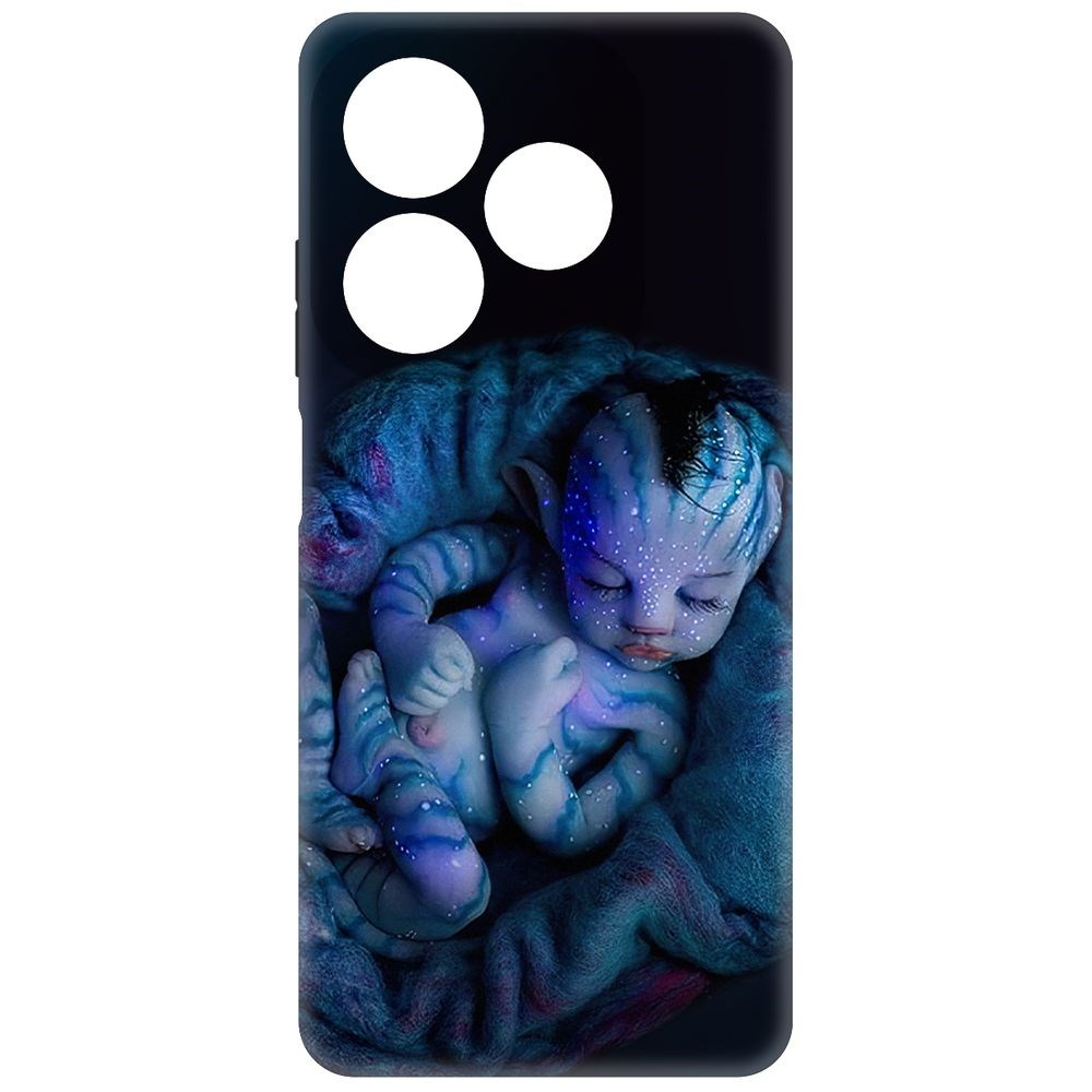 

Чехол-накладка Krutoff Soft Case Аватар - Малышка для Itel P55 черный