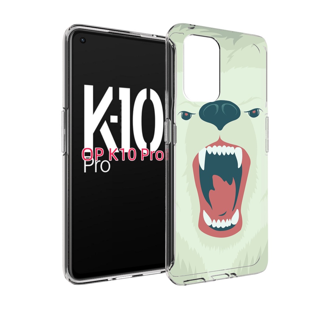 

Чехол MyPads белый-медведь для OPPO K10 Pro, Прозрачный, Tocco