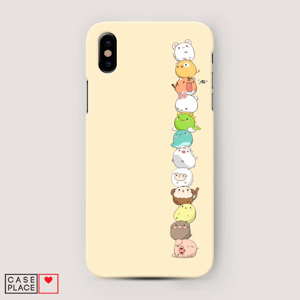 

Пластиковый чехол "Питомцы Чиби" на Apple iPhone XS Max (10S Max), 11920-1
