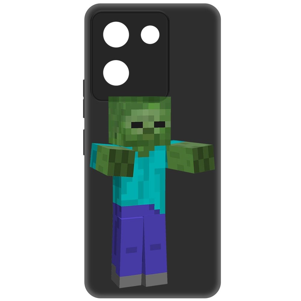 

Чехол-накладка Krutoff Soft Case Minecraft-Гигант для Vivo Y27s черный