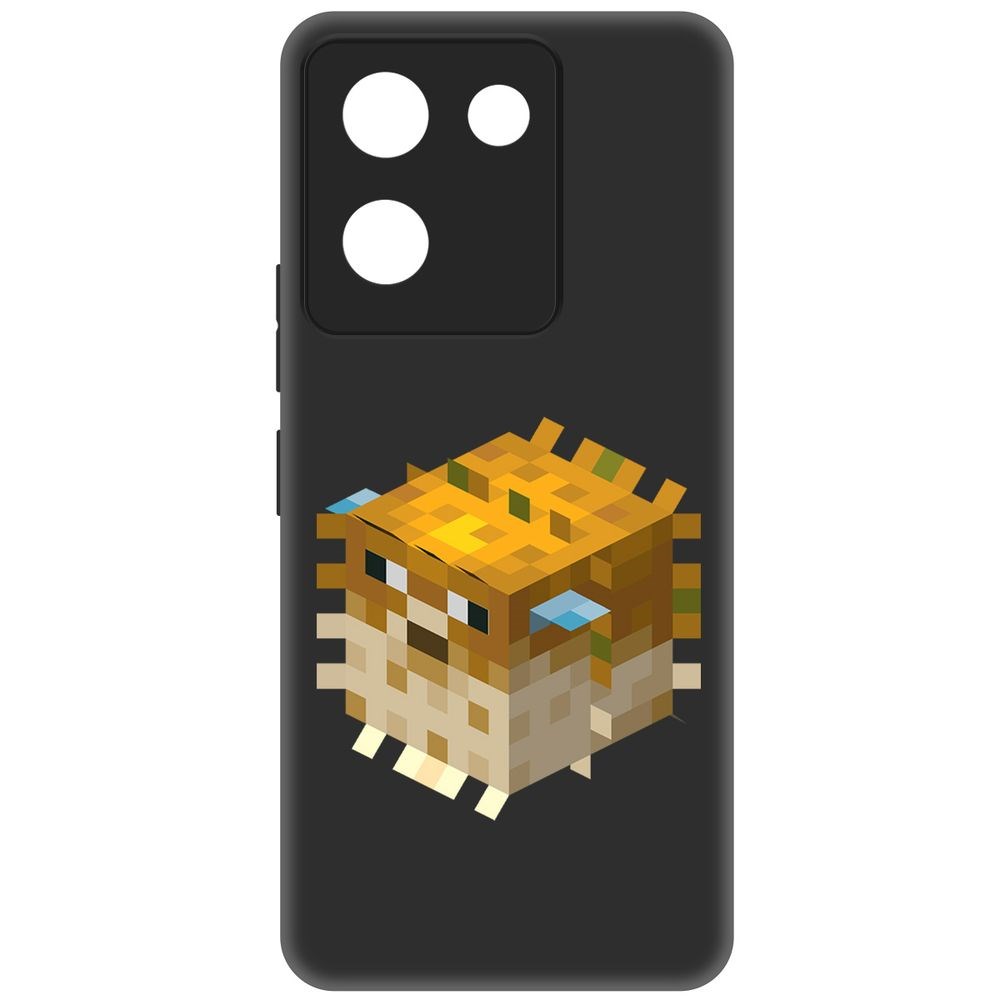

Чехол-накладка Krutoff Soft Case Minecraft-Иглобрюх для Vivo Y27s черный