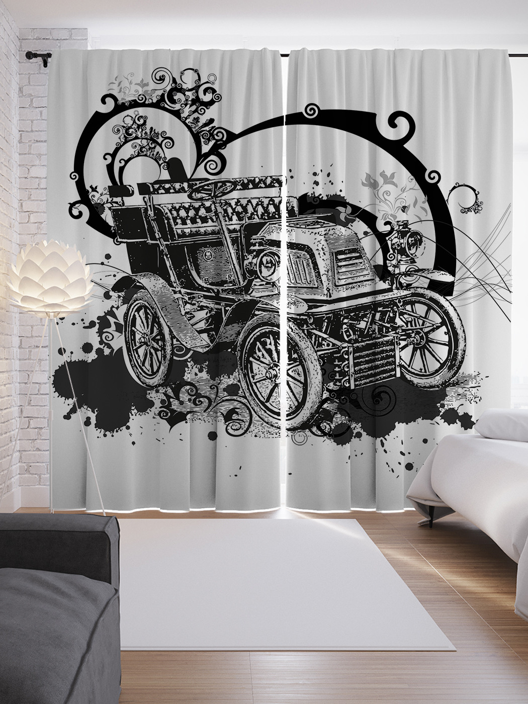 

Шторы JoyArty с фотопечатью "Средневековая машина" из сатена, 290х265 см, Средневековая машина