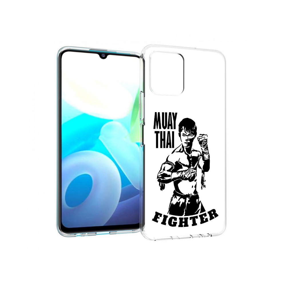 

Чехол MyPads Tocco для Vivo Y15s Единоборства муайтай (PT224456.390.76), Прозрачный, Tocco