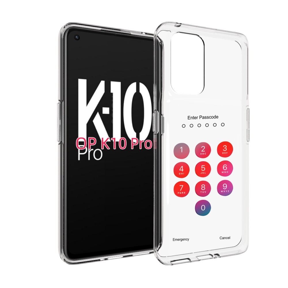 

Чехол MyPads введите-пароль для OPPO K10 Pro, Прозрачный, Tocco