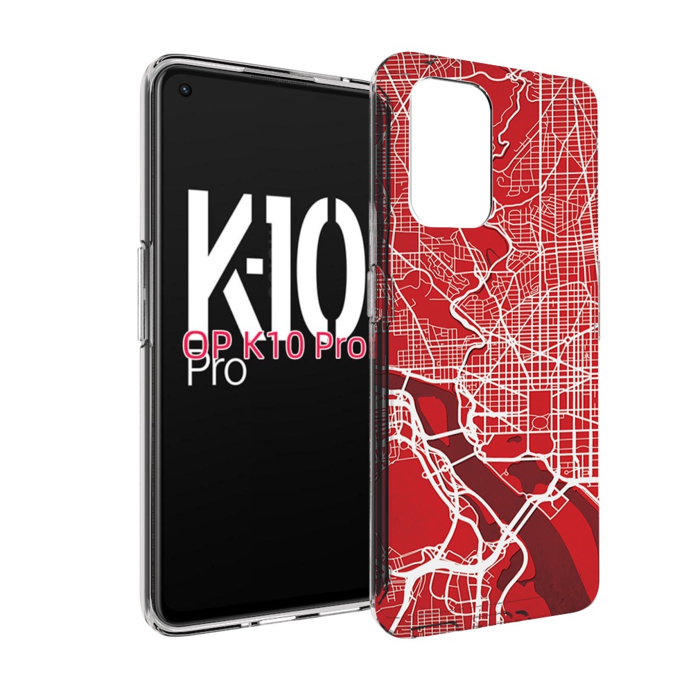 

Чехол MyPads векторная-карта для OPPO K10 Pro, Прозрачный, Tocco