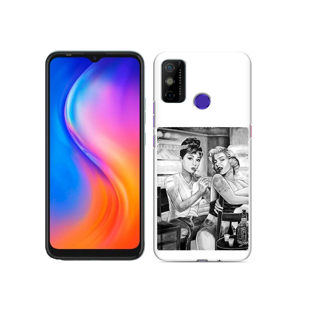 

Чехол MyPads Tocco для Tecno Spark 6 GO тату мастер, Прозрачный, Tocco