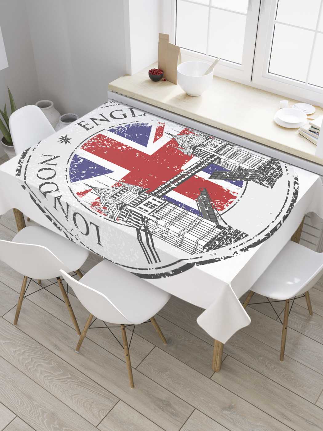 

Скатерть прямоугольная JoyArty "Эмблема Лондона" из сатена, 180x145 см, Оранжевый, Эмблема Лондона