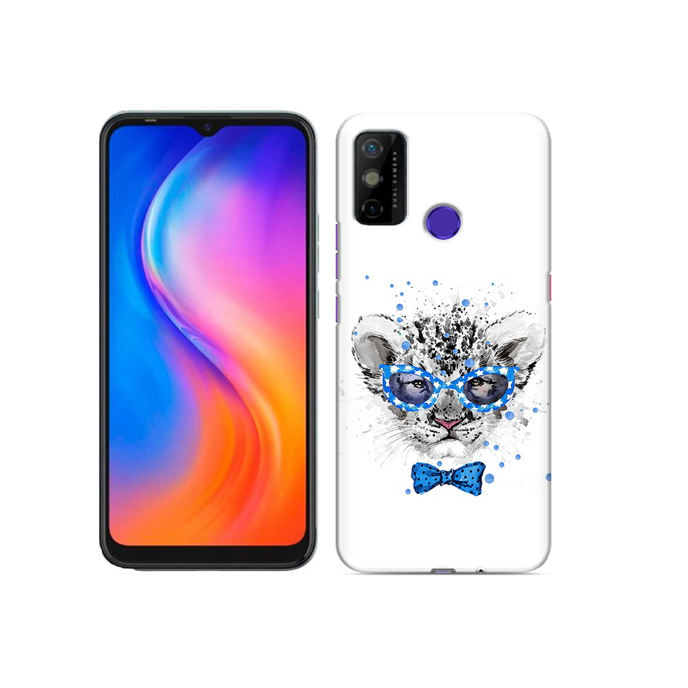 

Чехол MyPads Tocco для Tecno Spark 6 GO тигренок с бабочкой, Прозрачный, Tocco