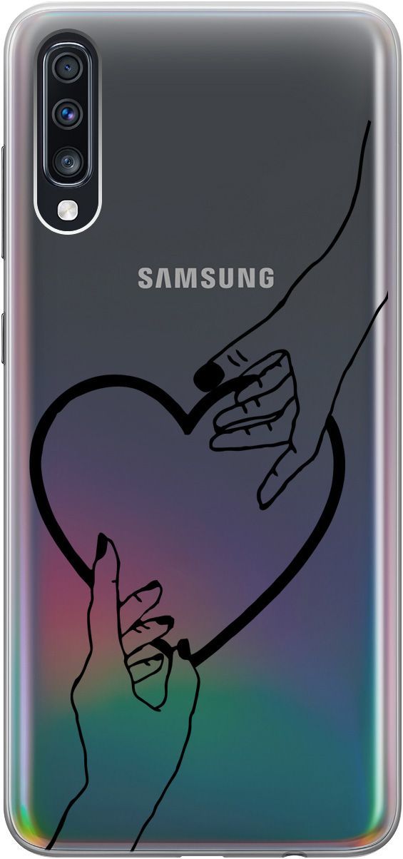 

Чехол на Samsung Galaxy A70/A70s с принтом "Hands" прозрачный, Прозрачный;черный, 5398