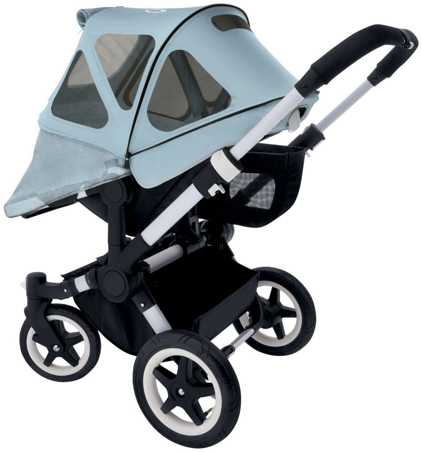 фото Капюшон от солнца для коляски bugaboo donkey breezy vapor blue