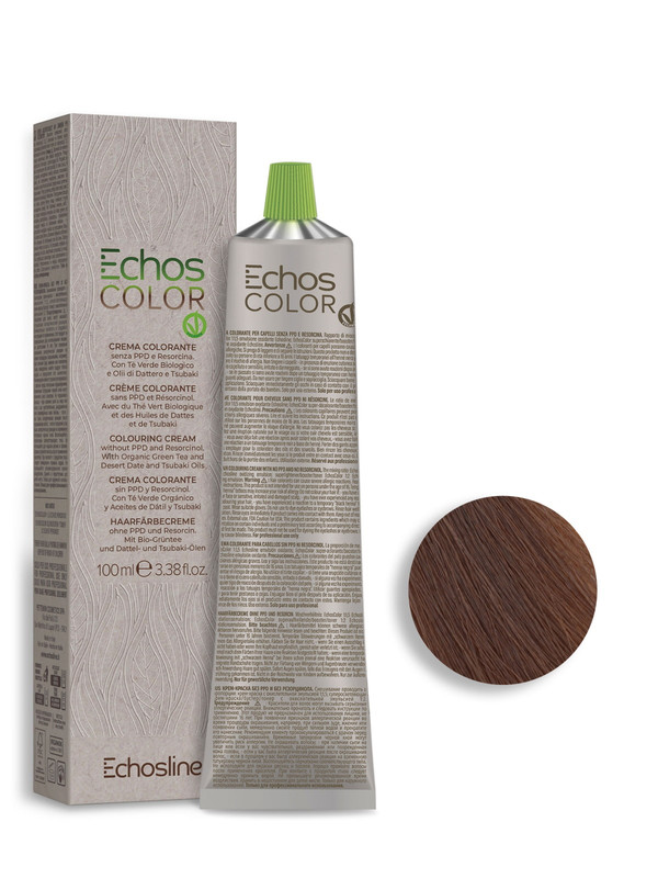 Крем-краска Echos line Echoscolor 7.43 медно-золотистый средний блонд 100 мл крем краска echos line echoscolor 4 22 интенсивный фиолетовый средний шатен 100 мл