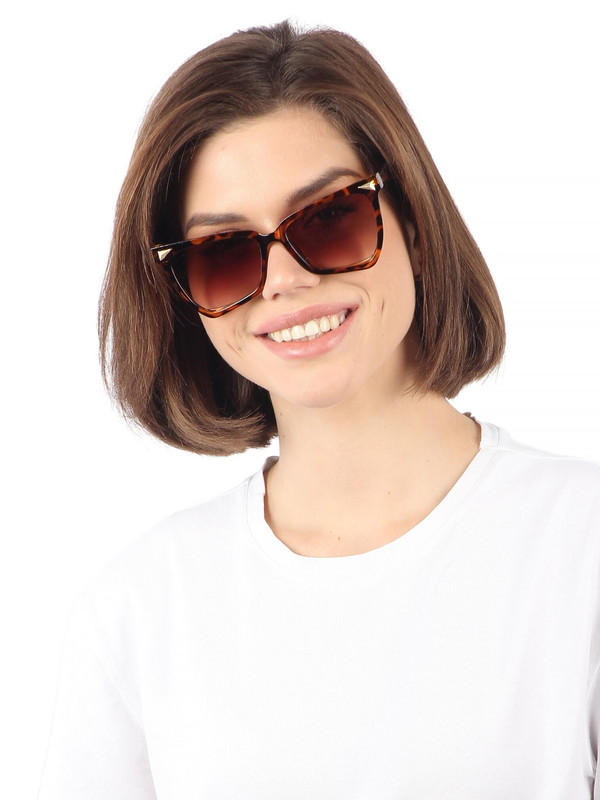Солнцезащитные очки женские Pretty Mania DD094 коричневые