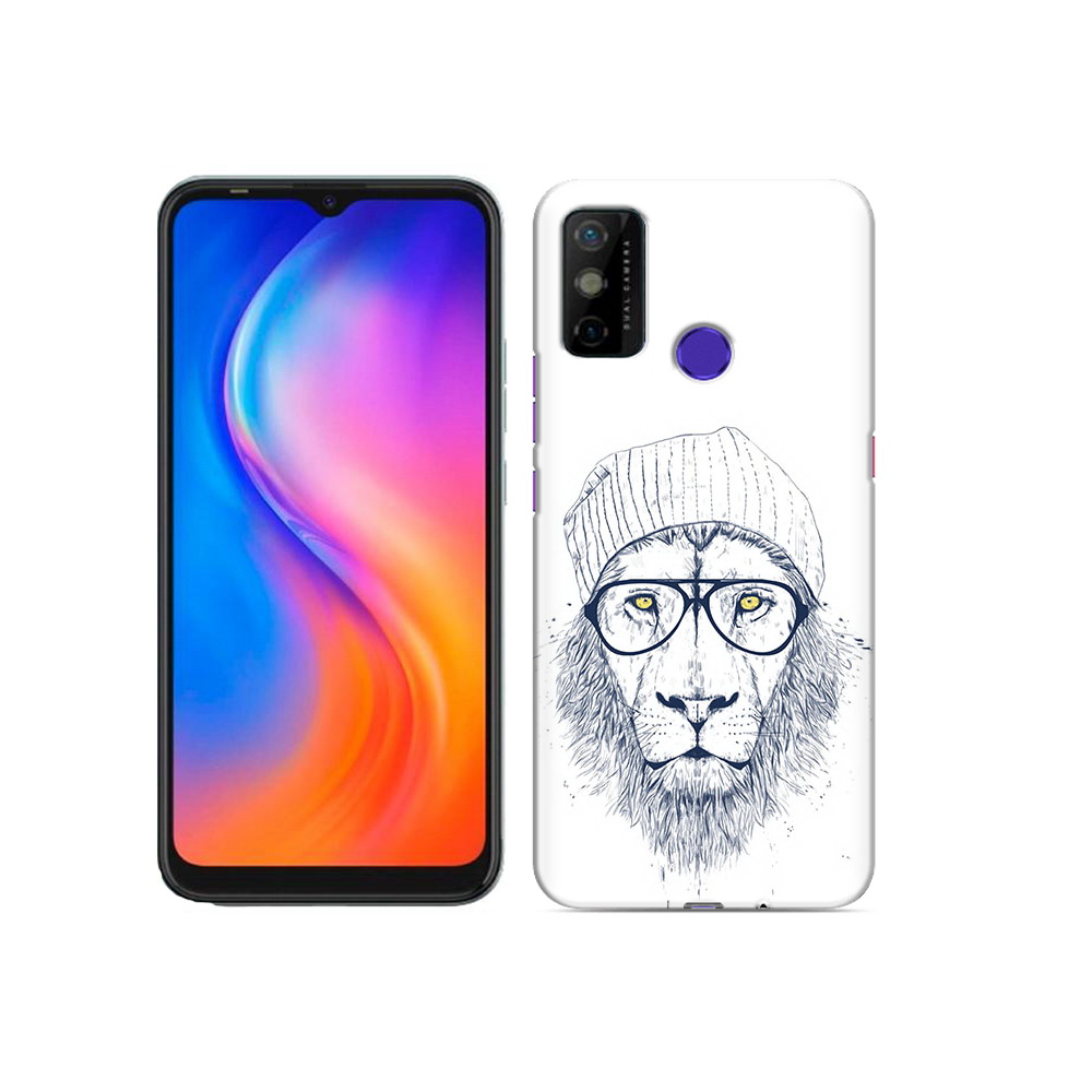

Чехол MyPads Tocco для Tecno Spark 6 GO хиппи лев, Прозрачный, Tocco