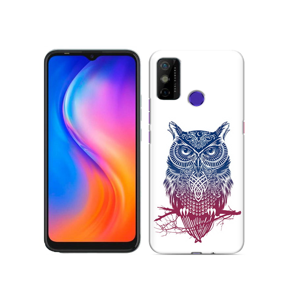 

Чехол MyPads Tocco для Tecno Spark 6 GO хиппи сова, Прозрачный, Tocco