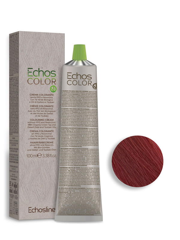 Крем-краска Echos line Echoscolor 7.66 экстраинтенсивный красный средний блонд 100 мл оксид color touch 4% plus