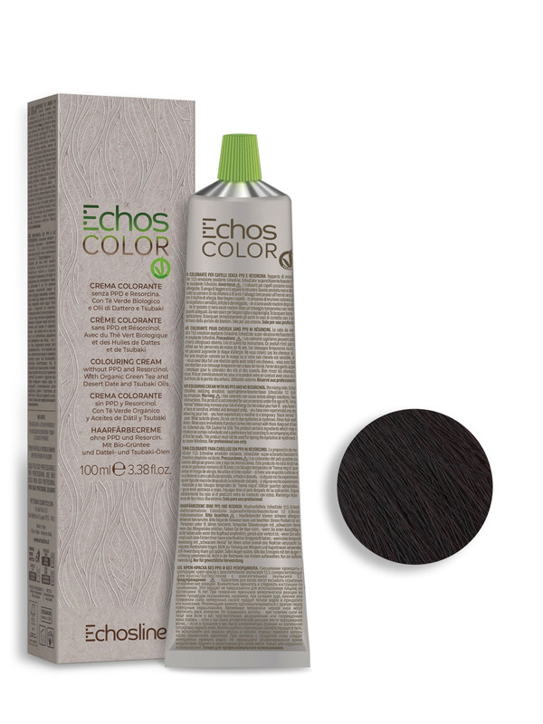Крем-краска Echos line Echoscolor 4.55 средний шатен махагон 100 мл крем краска echos line echoscolor 4 72 теплый коричневый средний шатен 100 мл