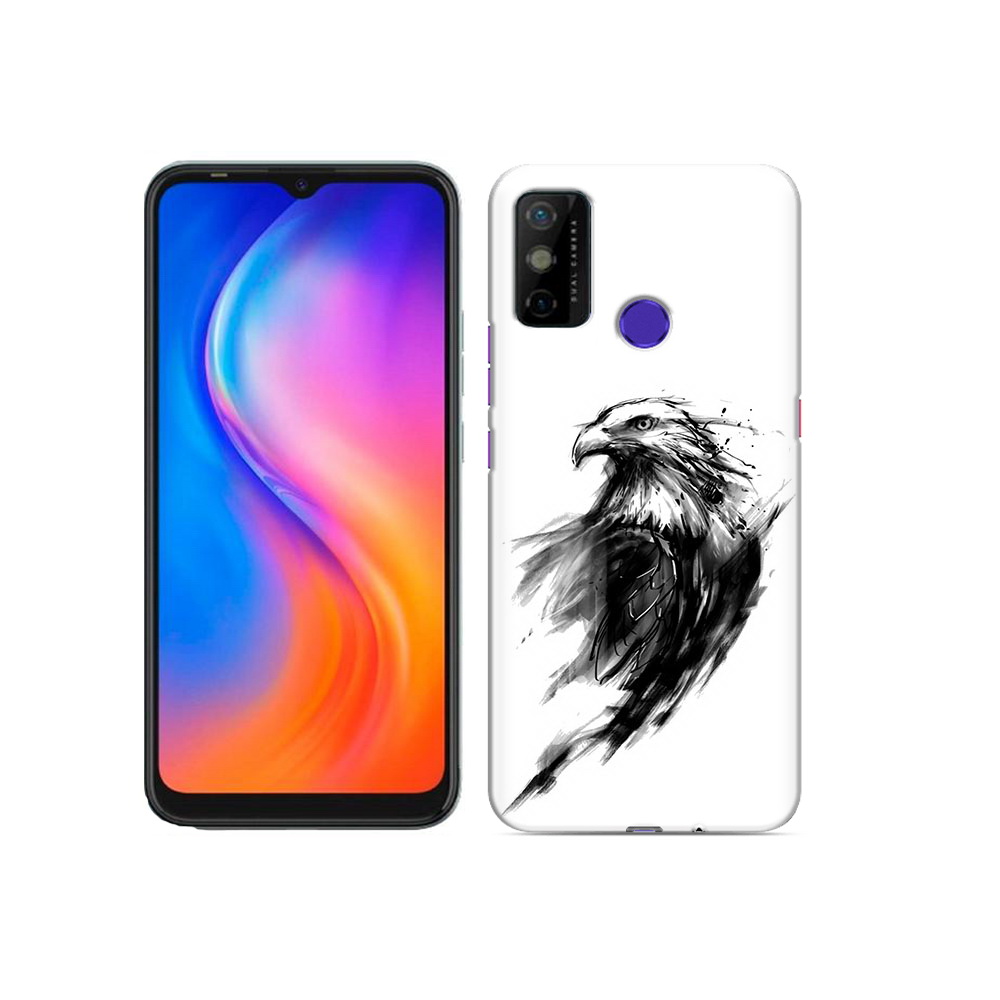 

Чехол MyPads Tocco для Tecno Spark 6 GO чб птица, Прозрачный, Tocco