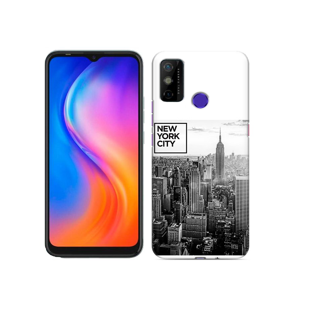 

Чехол MyPads Tocco для Tecno Spark 6 GO черно белый ньюерк, Прозрачный, Tocco