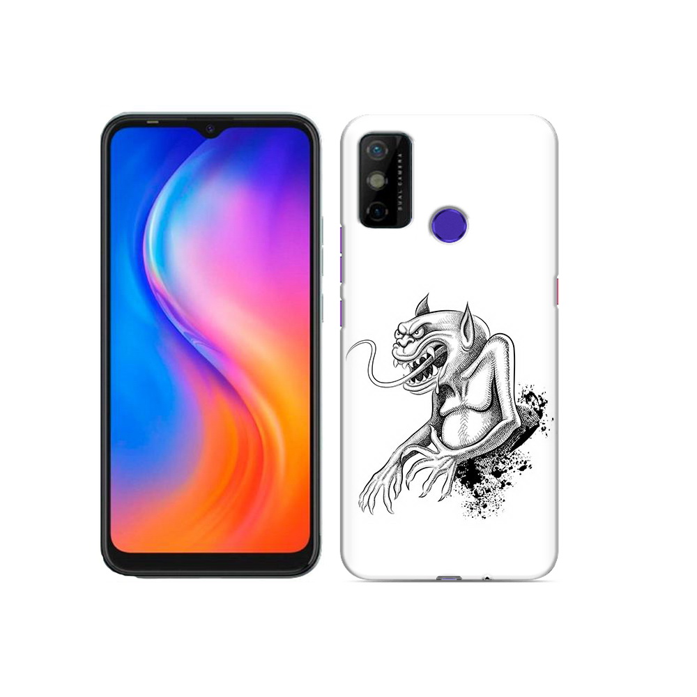 

Чехол MyPads Tocco для Tecno Spark 6 GO чорт, Прозрачный, Tocco