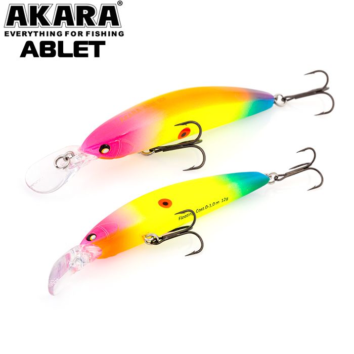 

Воблер Akara Ablet 90S 14 гр 1/2 oz 3,5 in A126, Разноцветный, Ablet