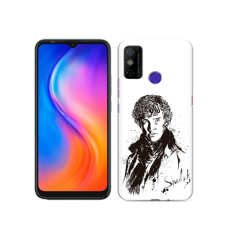 

Чехол MyPads Tocco для Tecno Spark 6 GO шерлок холмс портрет, Прозрачный, Tocco