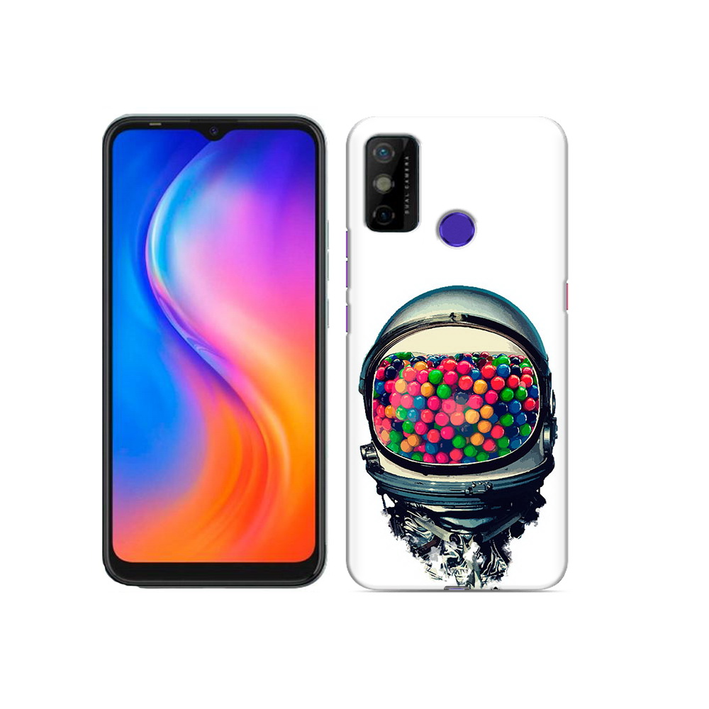 

Чехол MyPads Tocco для Tecno Spark 6 GO шлем космонавта, Прозрачный, Tocco