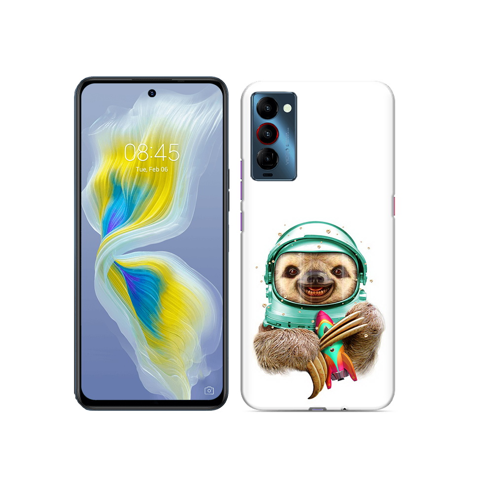 

Чехол MyPads Tocco для Tecno Camon 18 Ленивец астронавт, Прозрачный, Tocco