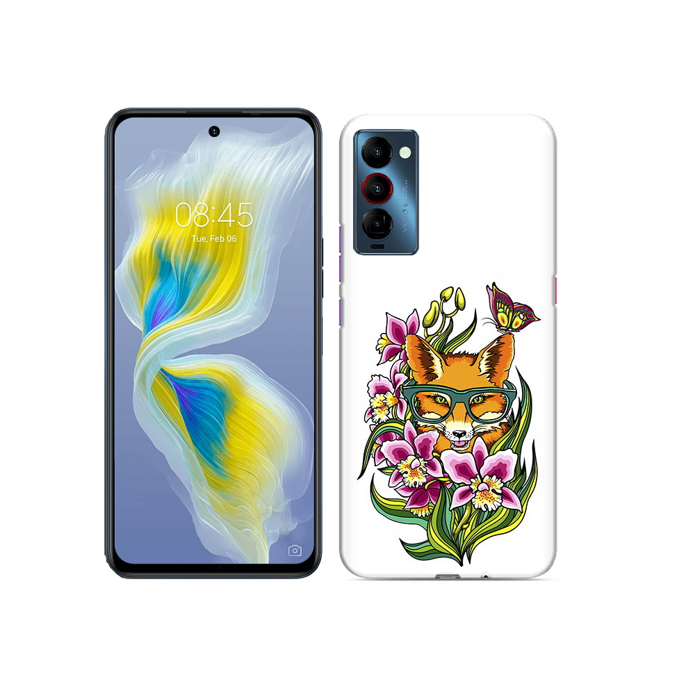 

Чехол MyPads Tocco для Tecno Camon 18 Лиса в цветах, Прозрачный, Tocco