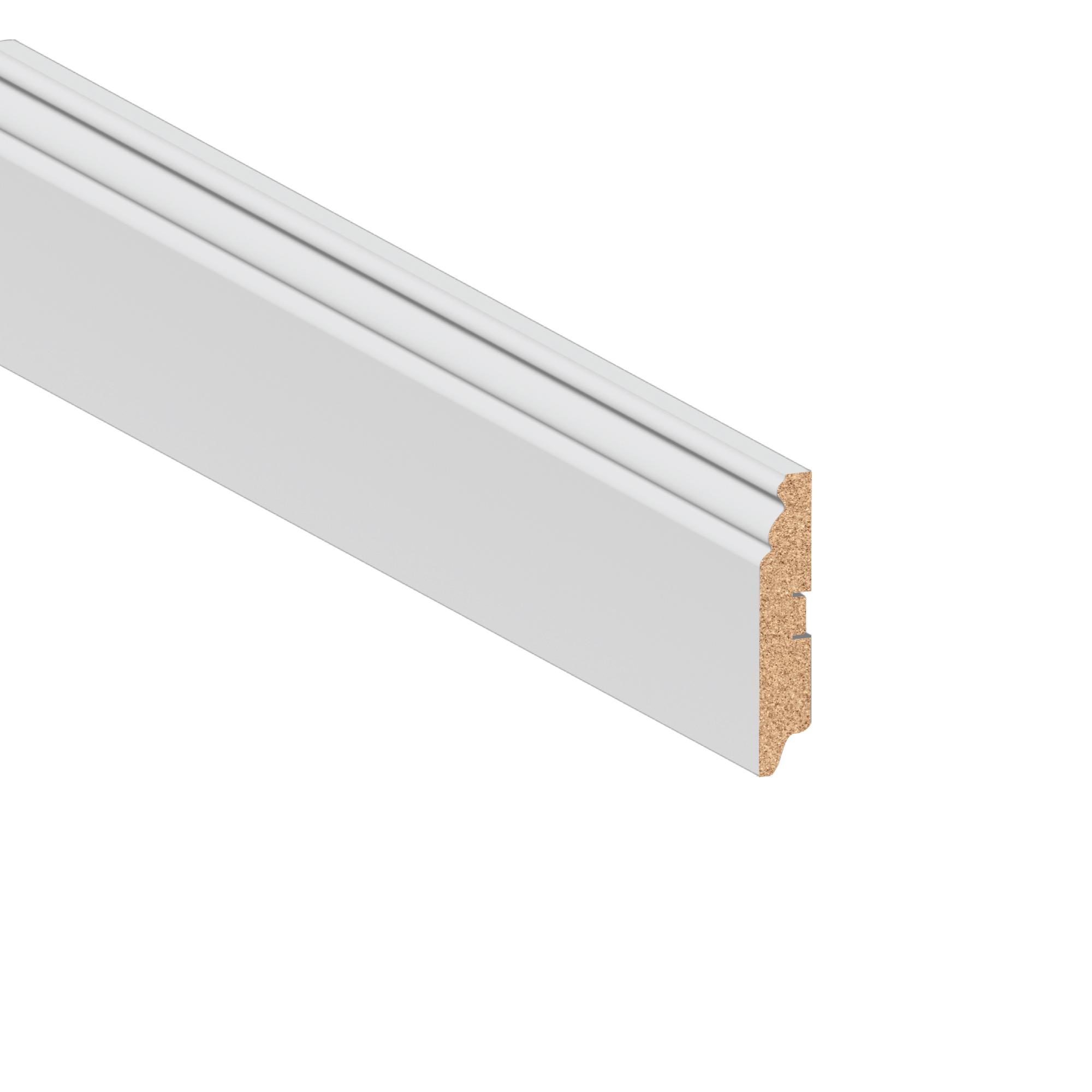

Плинтус МДФ SMARTPROFILE Paint 70E (70 х16 х 2400 мм), 5 шт., Белый, Paint 70E