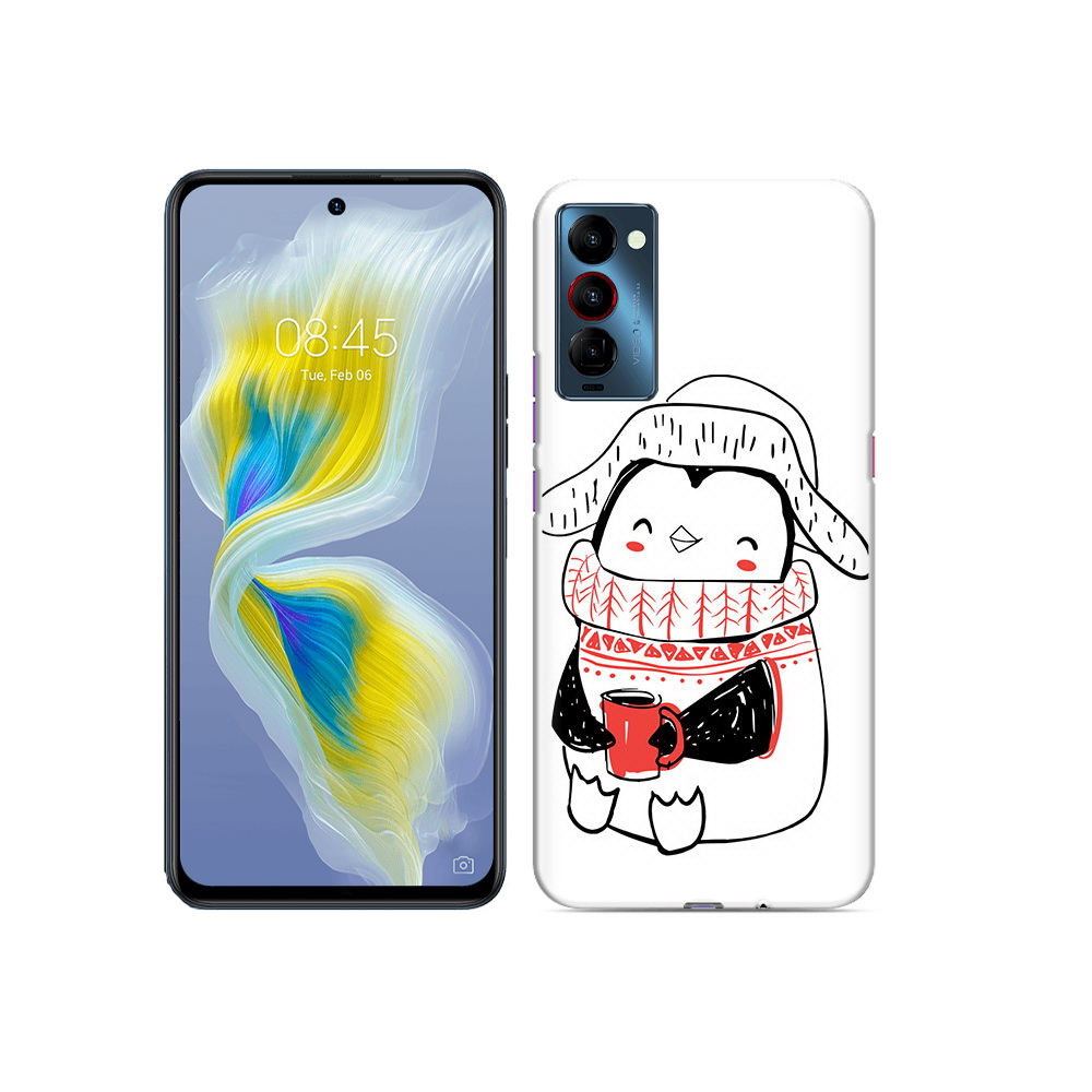 

Чехол MyPads Tocco для Tecno Camon 18 Милый пингвин, Прозрачный, Tocco