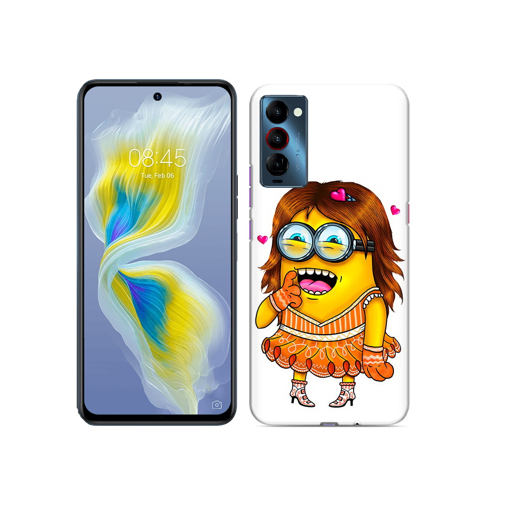 

Чехол MyPads Tocco для Tecno Camon 18 Миньон девочка, Прозрачный, Tocco