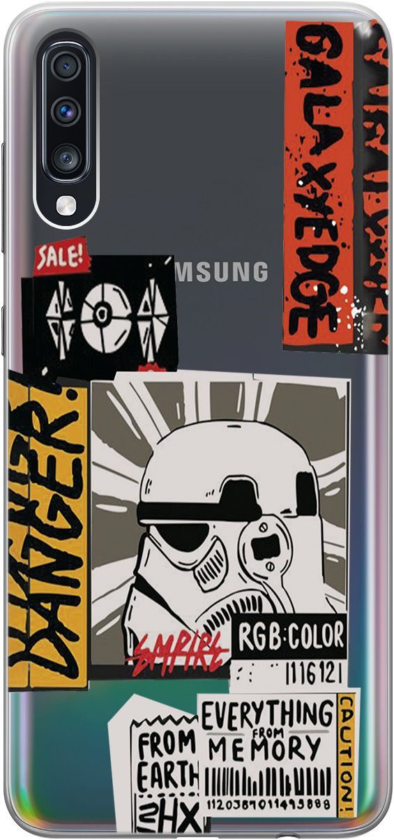 

Чехол на Samsung Galaxy A70/A70s "Stormtrooper Stickers" прозрачный, Прозрачный;белый, 5398