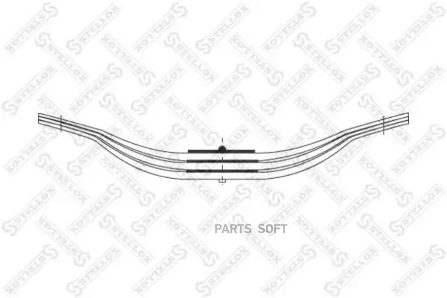 

84-55644-Sx Рессора 3/18X62X100 495+495 --/-- Bpw Stellox 8455644sx