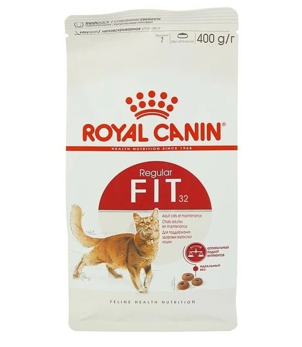 

Сухой корм для кошек Royal Canin Fit для кошек,с умеренной активностью, 400 г