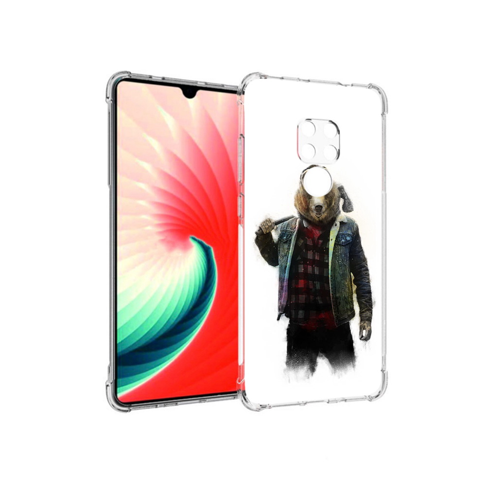 

Чехол MyPads Tocco для Huawei Mate 20 медведь с топором, Прозрачный, Tocco