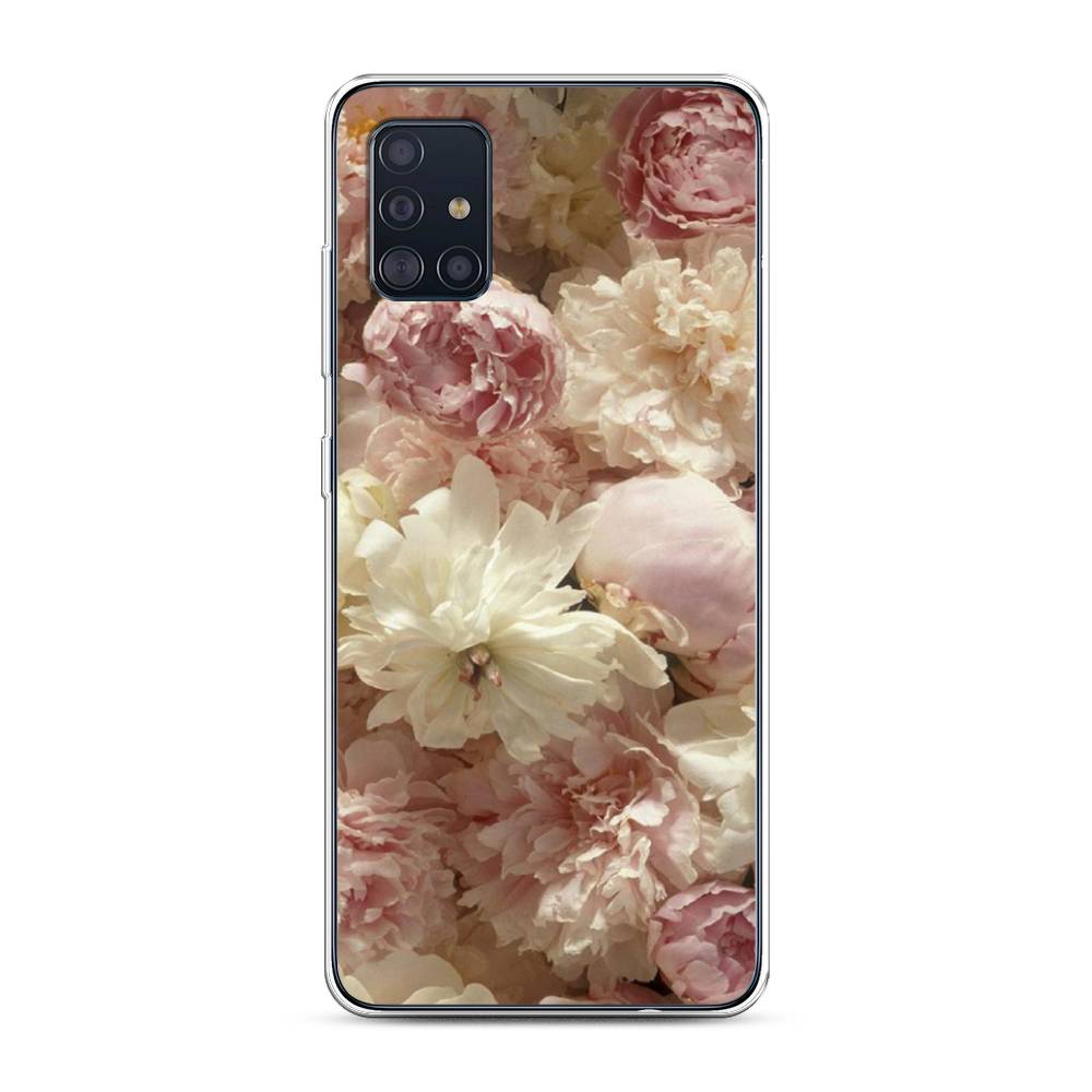 

Чехол Awog на Samsung Galaxy A51 "Пионы светлые", Разноцветный, 28950-8