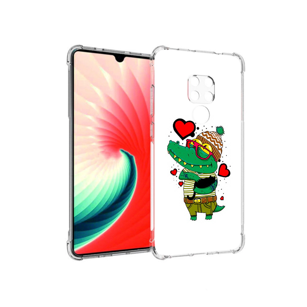 

Чехол MyPads Tocco для Huawei Mate 20 Влюбленный крокодил, Прозрачный, Tocco