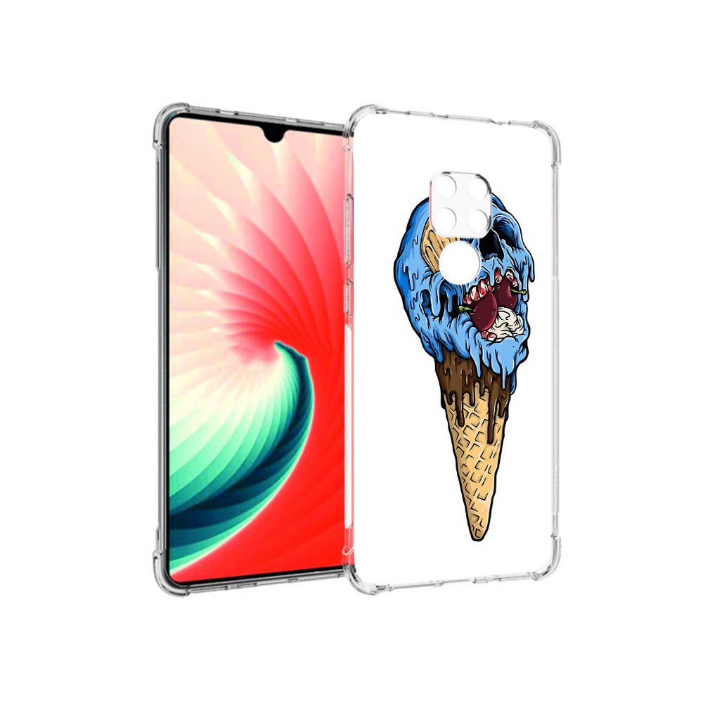 

Чехол MyPads Tocco для Huawei Mate 20 мороженное череп, Прозрачный, Tocco