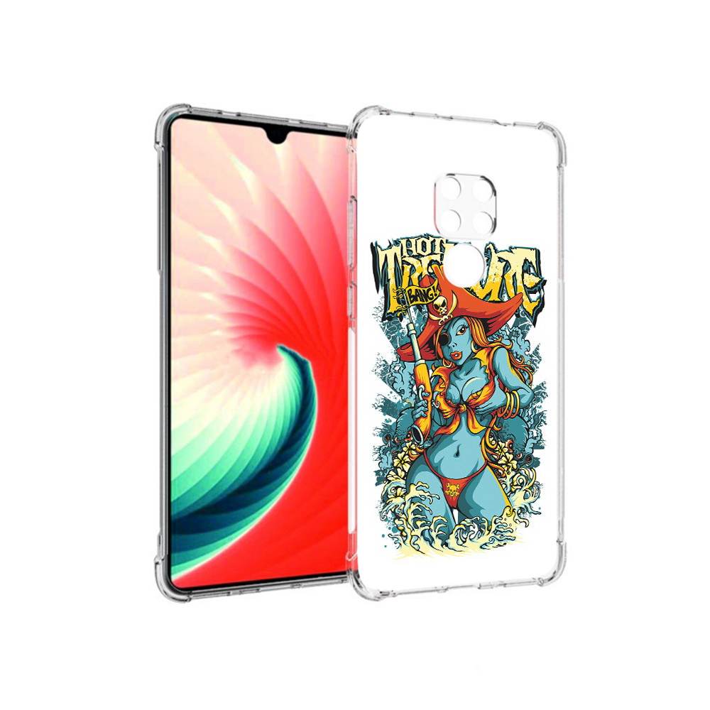 Чехол MyPads Tocco для Huawei Mate 20 нарисованная синяя девушка комикс