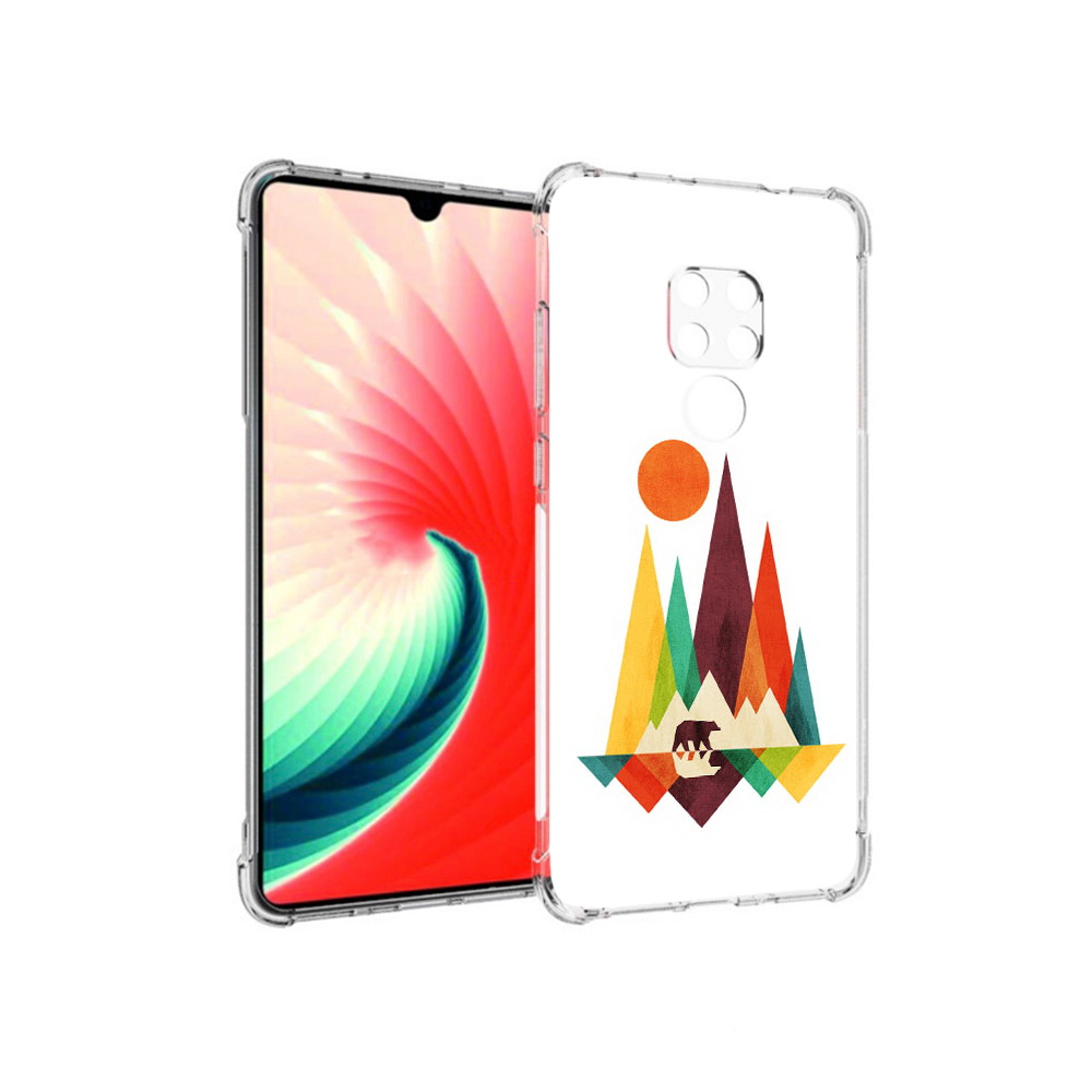 

Чехол MyPads Tocco для Huawei Mate 20 нарисованные горы с медведем, Прозрачный, Tocco