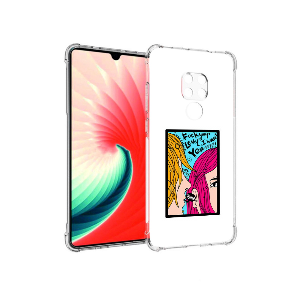 

Чехол MyPads Tocco для Huawei Mate 20 Выпьем, Прозрачный, Tocco