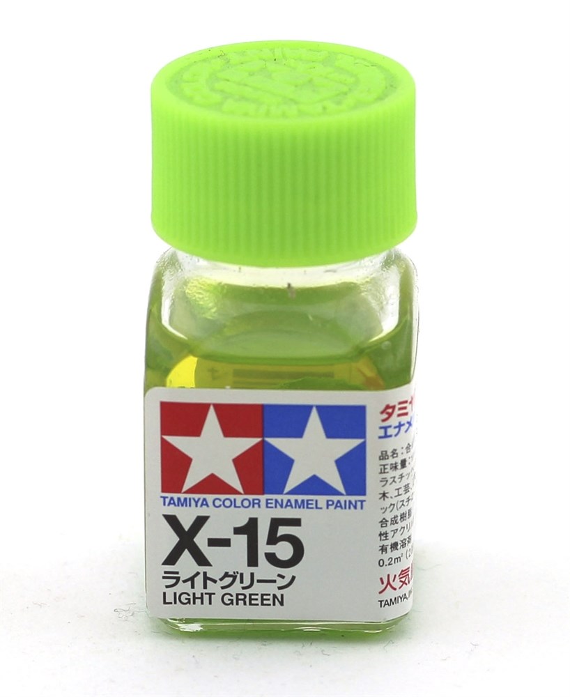 Эмалевая краска Tamiya X-15 светлый зелёный, глянцевый 80015