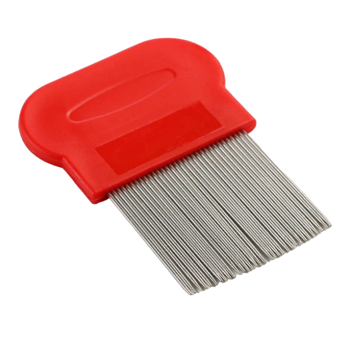 

Расческа-гребешок для животных красная 8х5,5 см, Красный