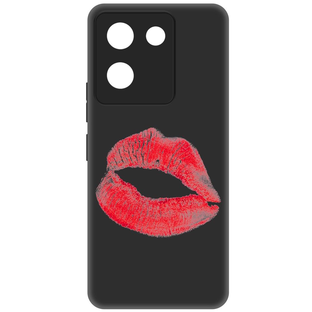 

Чехол-накладка Krutoff Soft Case След помады для Vivo Y27s черный