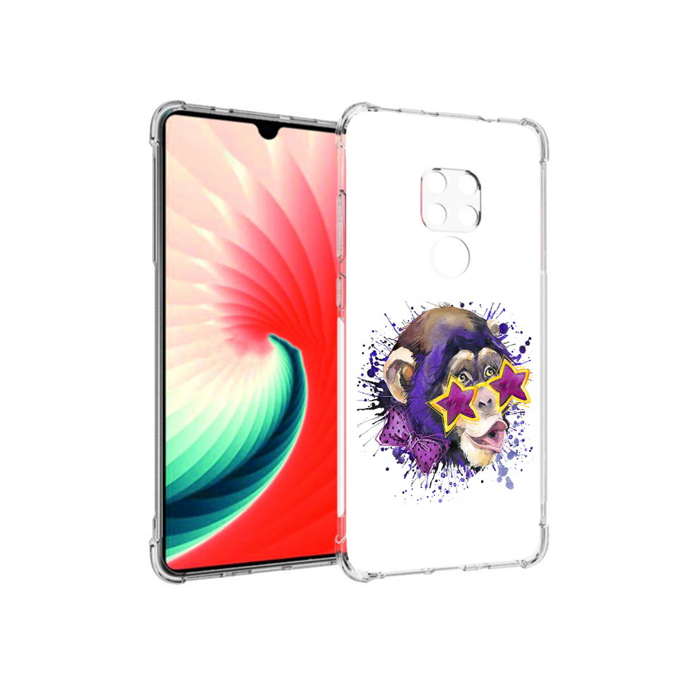 

Чехол MyPads Tocco для Huawei Mate 20 обезьяна в очках, Прозрачный, Tocco