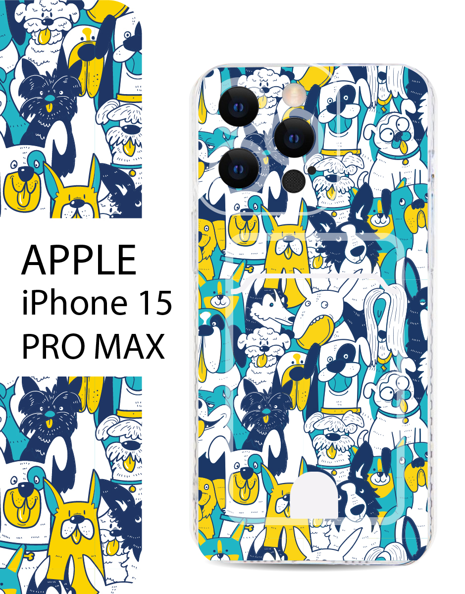 

Чехол Casing-Soft Apple iPhone 15 Pro Max для Apple iPhone 15 Pro Max Животные, Белый;голубой;синий, Apple iPhone 15 Pro Max