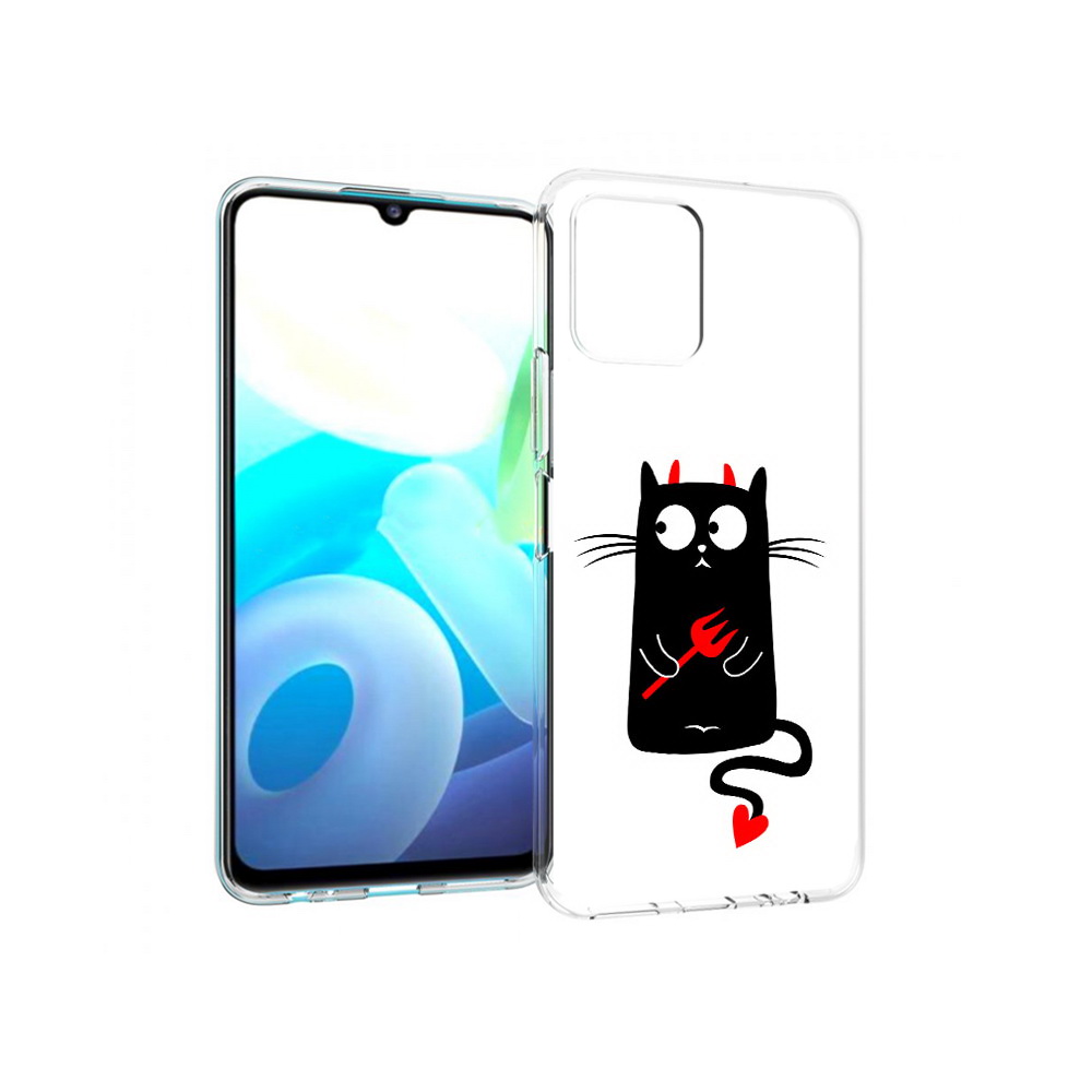 

Чехол MyPads Tocco для Vivo Y15s Кот демон (PT224456.390.97), Прозрачный, Tocco
