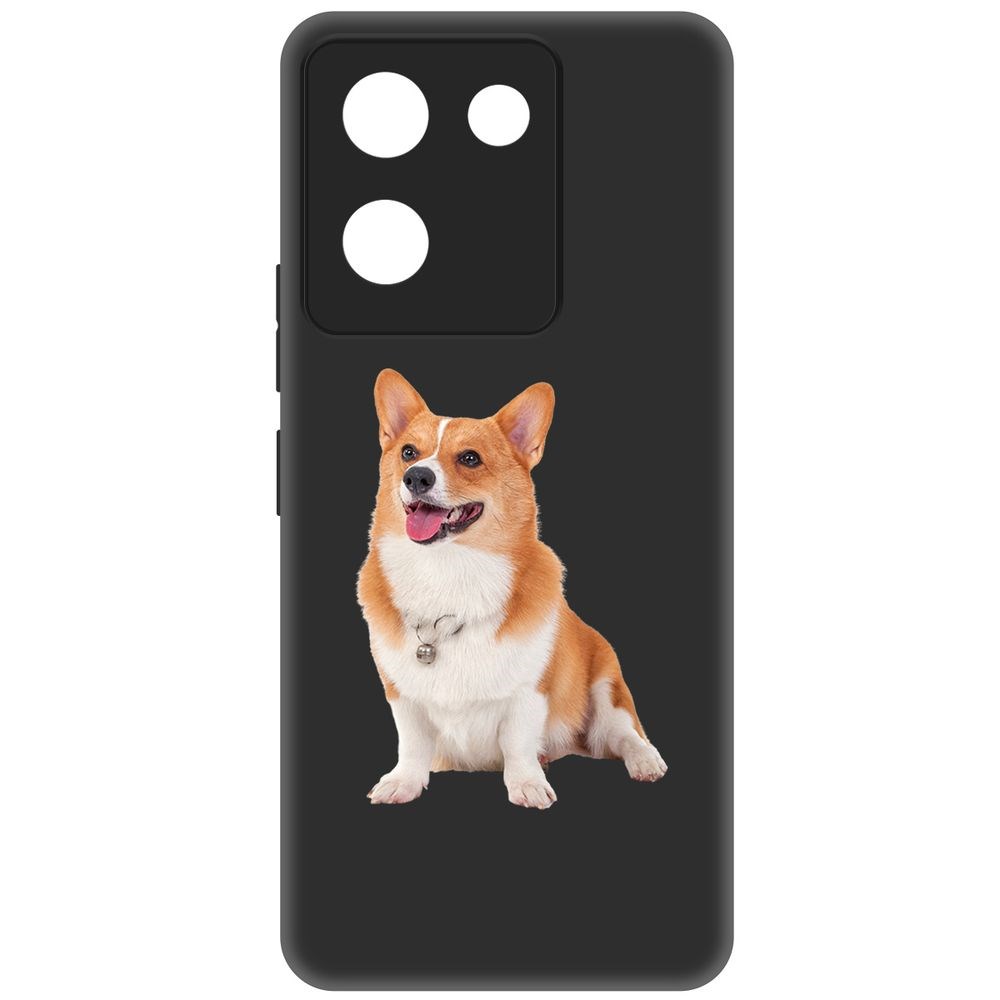 

Чехол-накладка Krutoff Soft Case Корги для Vivo Y27s черный