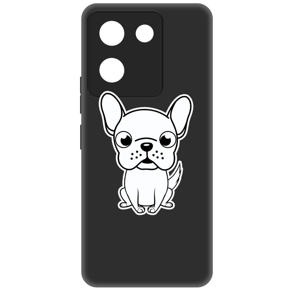 

Чехол-накладка Krutoff Soft Case Черно-белый щенок для Vivo Y27s черный